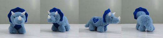Valentine's Day Blue Plush Dinosaur Stuffed Toy Gift, 14.5-in