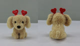 Valentine's Day Plush Dog with Heart Headband Gift for Valentine's/Anniversary Day, 6.5-in