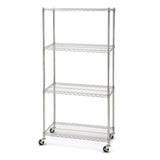 Vancouver Classic 4-Tier NSF Shelving, 36-in x 18-in x 72-in, Chrome