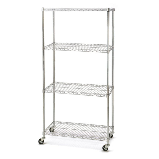 Vancouver Classic 4-Tier NSF Shelving, 36-in x 18-in x 72-in, Chrome