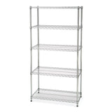 Vancouver Classics 5-Tier NSF Shelving, 36-in x 18-in x 72-in, Zinc