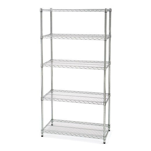 Vancouver Classics 5-Tier NSF Shelving, 36-in x 18-in x 72-in, Zinc