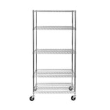 Vancouver Classics 5-Tier Shelving, 36-in x 24-in x 72-in, Chrome