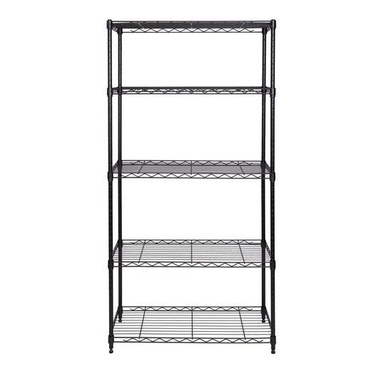 Vancouver Classics 5-Tier Steel Shelving, 30-in x 14-in x 60-in, Black