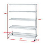 Vancouver Classics 5-Tier Steel Shelving Rack, 60-in x 24-in x 72-in image 3