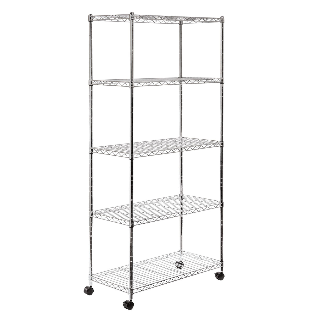 Vancouver Classics, 5-Tier Steel Wire Shelving, 30-in x 14-in x 60-in, Chrome