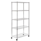 Vancouver Classics, 5-Tier Steel Wire Shelving, 30-in x 14-in x 60-in, Chrome