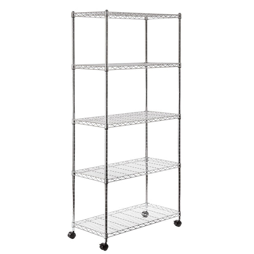 Vancouver Classics, 5-Tier Steel Wire Shelving, 30-in x 14-in x 60-in, Chrome