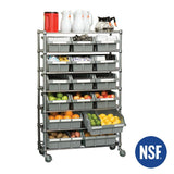 Vancouver Classics 7-Tier NSF 16-Bin Rack Shelving, 36-in x 14-in x 56-in image 2