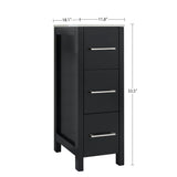 Vanity Art Brescia Vanity Side Cabinet, 12-in