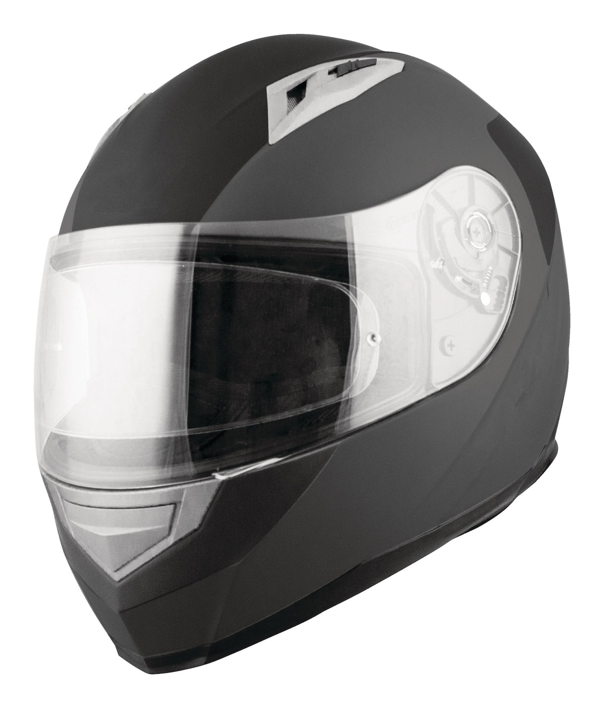 VCAN Street Flat Full Face Motorcycle Helmet, Black, Assorted Sizes