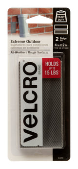 Velcro Industrial Strength Extreme Heavy Duty Outdoor Strips, 15-lbs, 4-in x 2-in, 2-pk