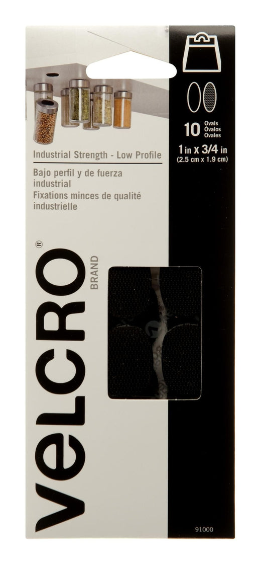 Velcro Industrial Strength Low Profile Heavy Duty Spots, 1 x 3/4-in, Assorted Colours, 10-pk