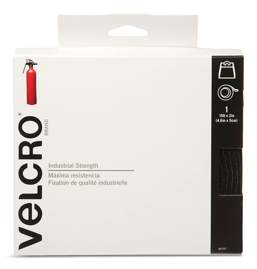 Velcro Industrial Strength Tape, Black, 15 ft x 2 in