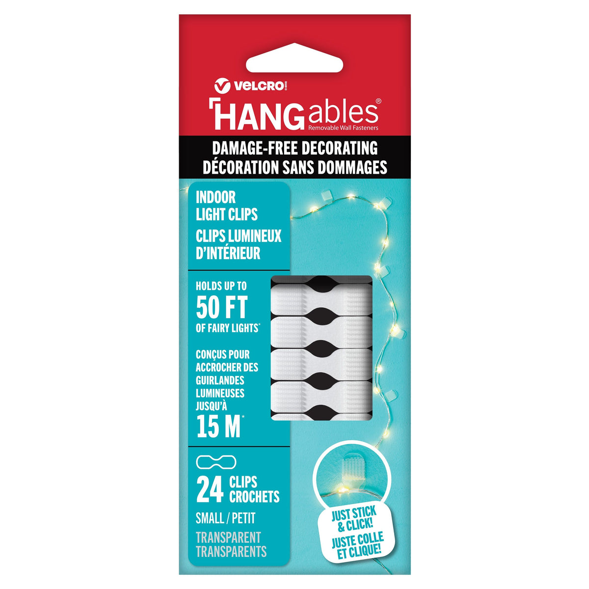 Velcro Light Clips, Clear