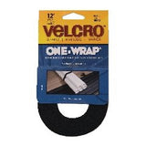Velcro ONE-WRAP Heavy Duty Nylon Velcro Straps, Black, 12-ft x 3/4-in, 1-pk
