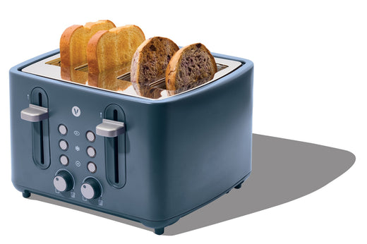 Vida 4-Slice Toaster with Extra-Wide Slots, Bluefin