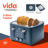 Vida 4-Slice Toaster with Extra-Wide Slots, Bluefin image 3