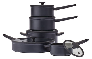 Vida by PADERNO 10-Piece Non-Stick Cookware Set, Black, Vida by PADERNO Non-Stick Cookset, Blue, 8-pc, Vida by PADERNO Aluminum Non-Stick Frypan,...