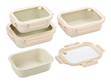 Vida By Paderno Ceramic Food Containers, Cream, 8-pc
