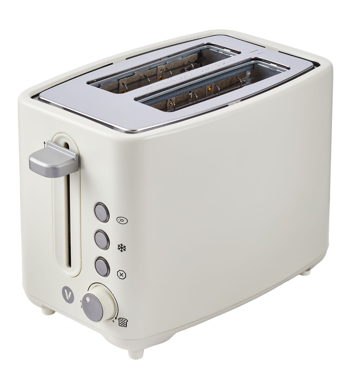 Vida by PADERNO Colour Series 2-Slice Toaster with 3 Settings, Shortbread