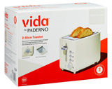 Vida by PADERNO Colour Series 2-Slice Toaster with 3 Settings, Shortbread image 4