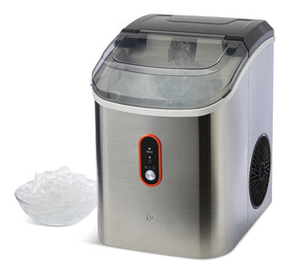 Vida by PADERNO Countertop Soft Nugget Ice Maker, 33-lb Ice/Day, Stainless Steel