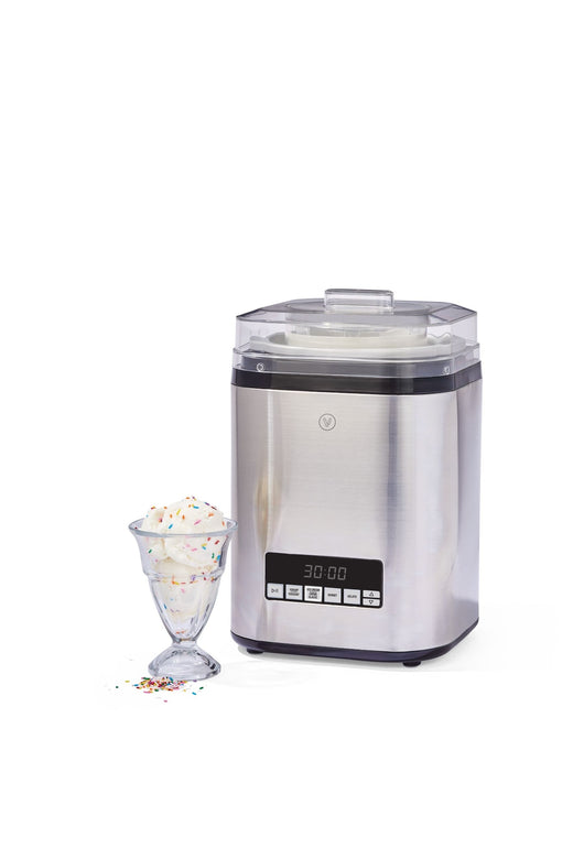 Vida by PADERNO Digital Ice Cream Maker, 4-in-1 Ice Cream & Frozen Treat Maker, Stainless Steel, 1.9-L