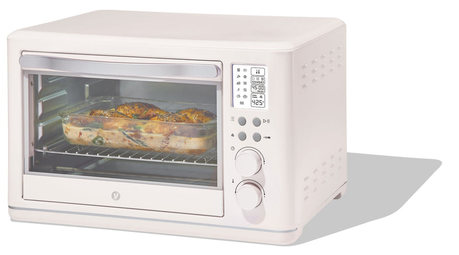Vida by PADERNO Digital Multi-Functional Air Fryer Toaster Oven with 11 Pre-Set Functions, Shortbread, 6-Slices