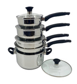 Vida by PADERNO Everyday Series Premium Stainless Steel Cookware Set, Dishwasher & Oven-Safe, 10-pc