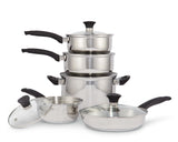 Vida by PADERNO Everyday Series Premium Stainless Steel Cookware Set, Dishwasher & Oven-Safe, 10-pc image 4