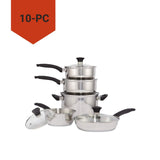 Vida by PADERNO Everyday Series Premium Stainless Steel Cookware Set, Dishwasher & Oven-Safe, 10-pc image 6