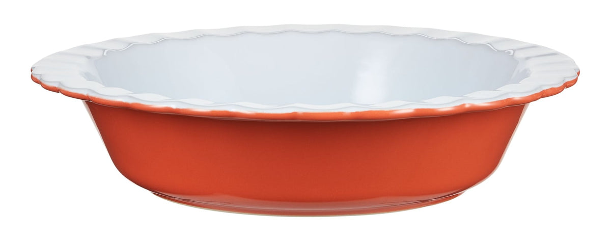 Vida by PADERNO Pie Ceramic Baking Dish, Orange