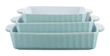 Vida by PADERNO Rectangular White/Blue Bake Set, 3-pc