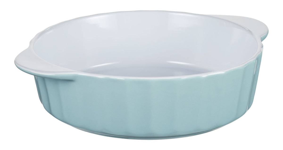 Vida by PADERNO Round Ceramic Baking Dish, 2.1 L, Blue