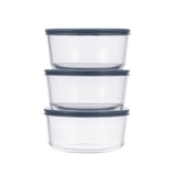 Vida by PADERNO Round Glass Food Storage Container Set with Lids, 6-pc