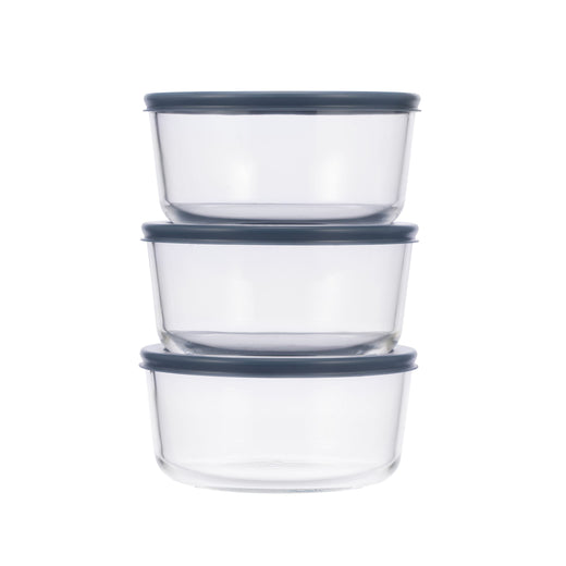 Vida by PADERNO Round Glass Food Storage Container Set with Lids, 6-pc
