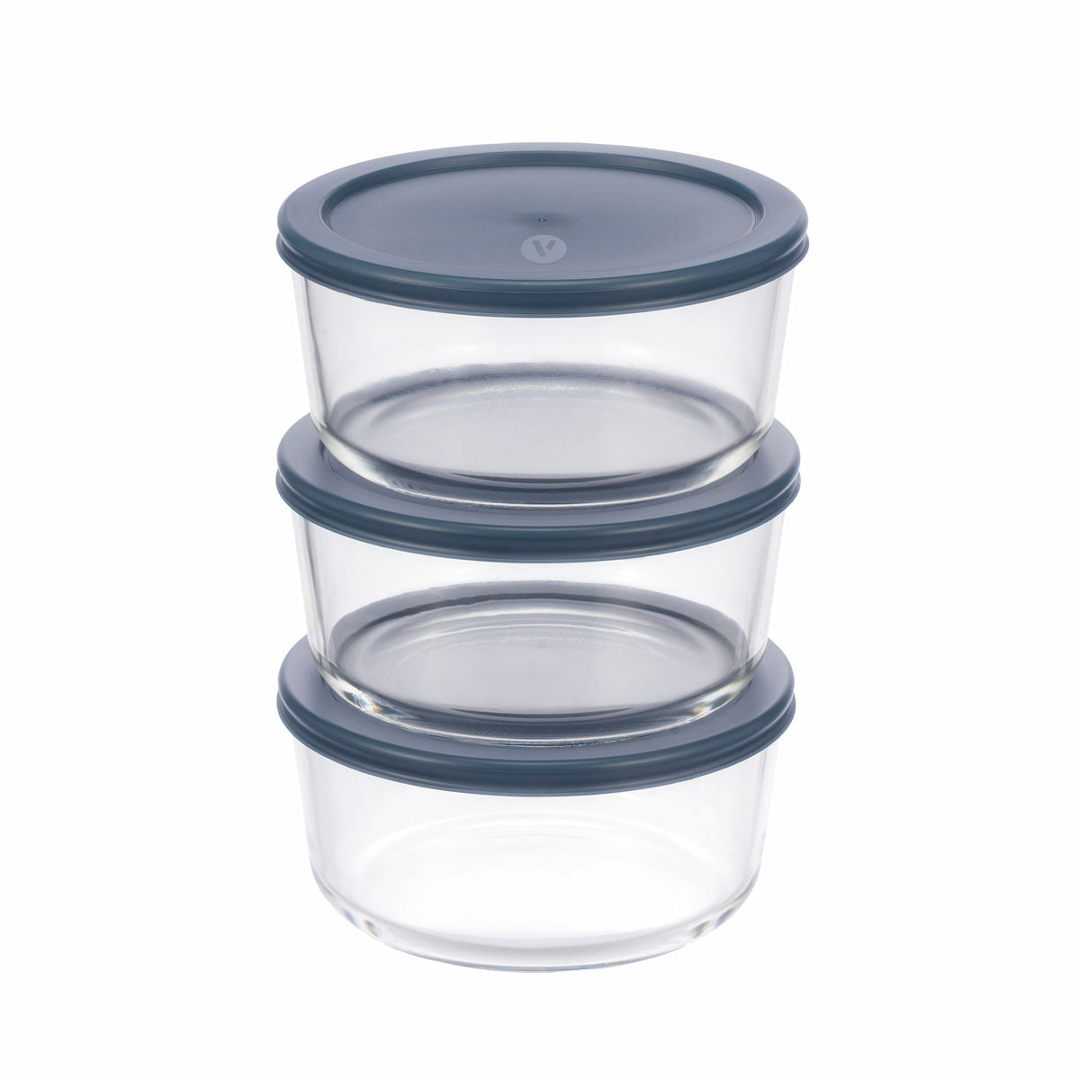 Vida by PADERNO Round Glass Food Storage Container Set with Lids, 6-pc