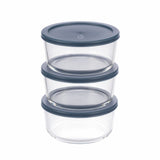 Vida by PADERNO Round Glass Food Storage Container Set with Lids, 6-pc