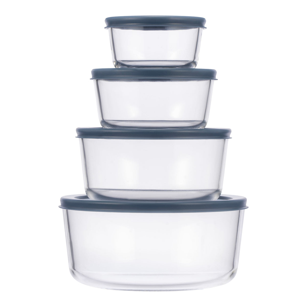 Vida by PADERNO Round Glass Food Storage Container Set with Lids, 8-pc