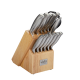 Vida by PADERNO Stainless Steel Knife Block Set, Ergonomic Grip, 14-pc