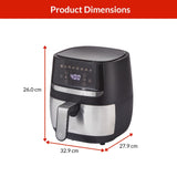 Vida by PADERNO Stainless Steel Non-Stick Air Fryer, 4-qt image 4