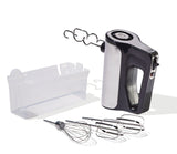 Vida by PADERNO Variable Speed Hand Mixer with Storage Case, Includes Attachments, Black