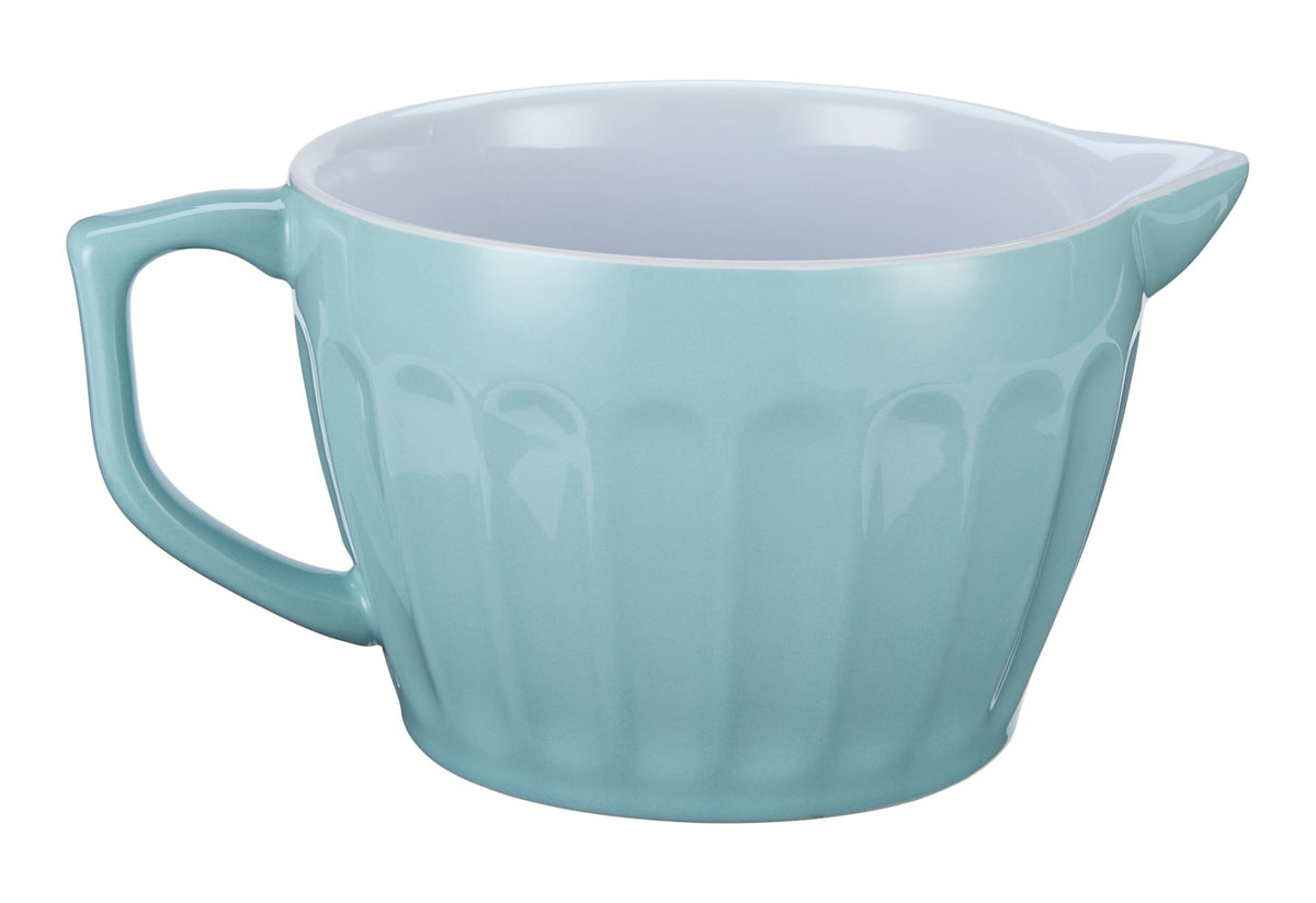 Vida by PADERNO White/Blue Ceramic Batter Bowl, 2.5-qt