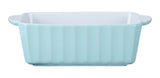 Vida by PADERNO White/Blue Ceramic Loaf Baking Dish, 1-lb