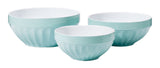Vida by PADERNO White/Blue Ceramic Mixing Bowl Set, 3-pc