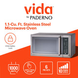 Vida Microwave, Stainless Steel, 1.1-cu-ft image 8