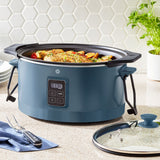 Vida Slow Cooker with Digital Control Panel, Bluefin, 6-qt image 5