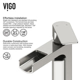 VIGO Amada 11-in Brushed Nickel Vessel Bathroom Faucet image 6