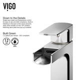 VIGO Amada Single Handle Vessel Single Hole Bathroom Sink Faucet, WaterSense Certified, Chrome image 5